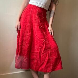 Vintage Red with white details By Petti gorgeous skirt size 24